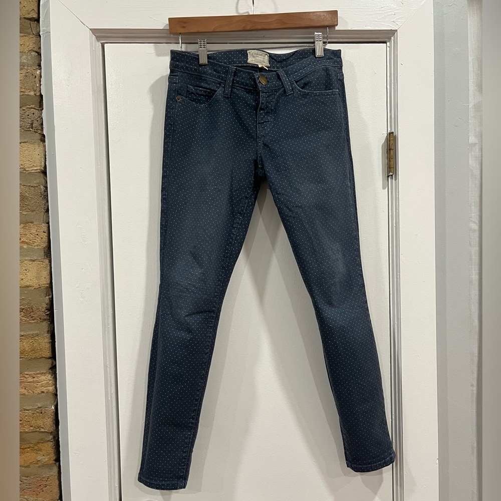 Current Elliott The Stiletto Size 26 polka dot blue denim